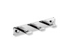 Towel rack - 3 flat towel hooks / chrome