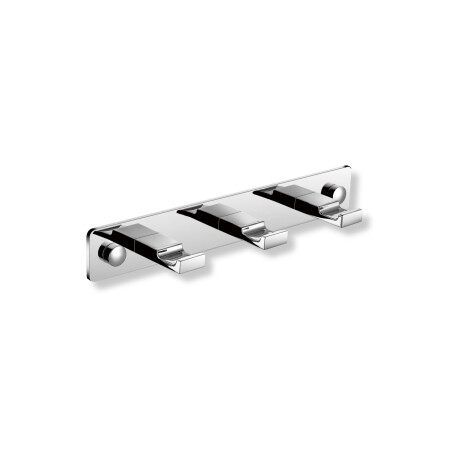 Towel rack - 3 flat towel hooks / chrome #1