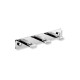 Towel rack - 3 flat towel hooks / chrome #1