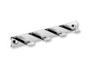 Towel rack - 4 flat towel hooks / chrome