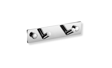 Rack - 2 angled towel hooks / chrome