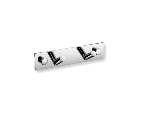 Rack - 2 angled towel hooks / chrome