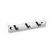 Towel rack - 3 angled towel hooks / chrome #1