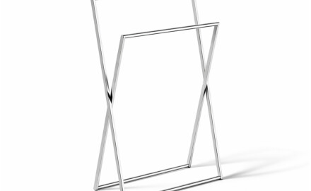 Double Towel Rack / Foldable / Chrome