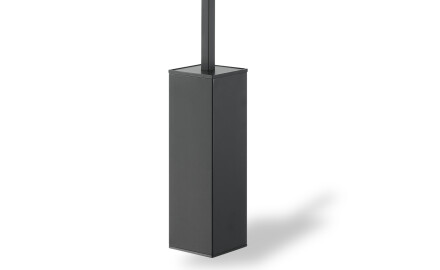 Wall-mounted toilet brush / square / matte black