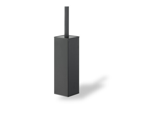 Wall-mounted toilet brush / square / matte black