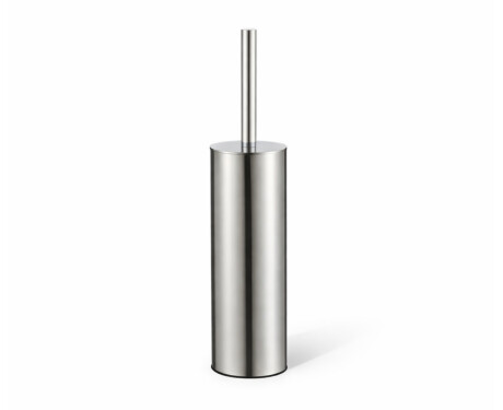 Freestanding, self-centering toilet brush / chrome