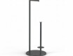 Toilet paper holder + spare rolls / round profile and base / matte black