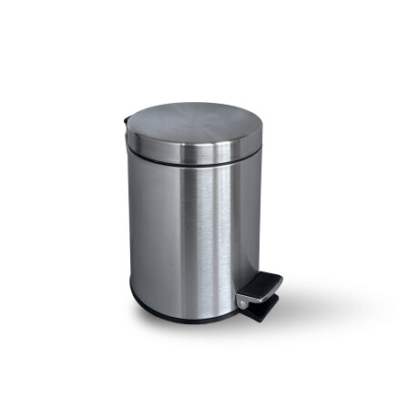 STANDARD Round 3-Liter Pedal Bin, Soft-Close / Satin Steel #1