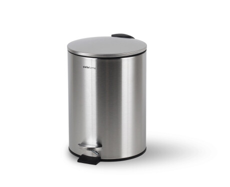 BUDGET Round 3 L Pedal Bin, Soft Close / Satin Stainless Steel