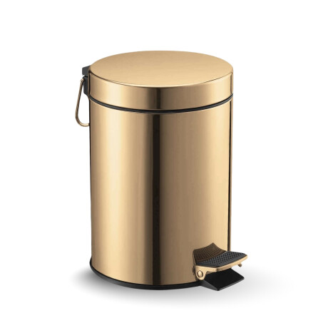 STANDARD Round 5 L Pedal Bin, Soft Close / Glossy Gold #1