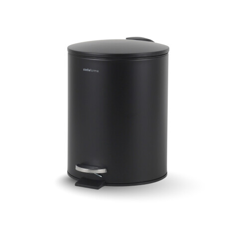 BUDGET Round 5 L Pedal Bin, Soft Close / Matte Black Steel #1