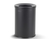 10-liter trash can, lid with a slot / matte black steel