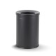 10-liter trash can, lid with a slot / matte black steel #1