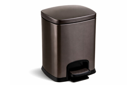 PREMIUM Rectangular 5 L Pedal Bin, Soft Close / Metallic Graphite