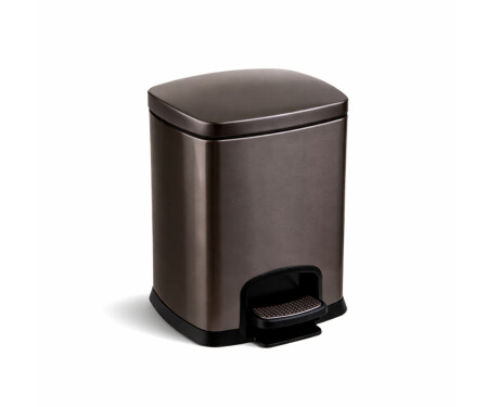 PREMIUM Rectangular 5 L Pedal Bin, Soft Close / Metallic Graphite