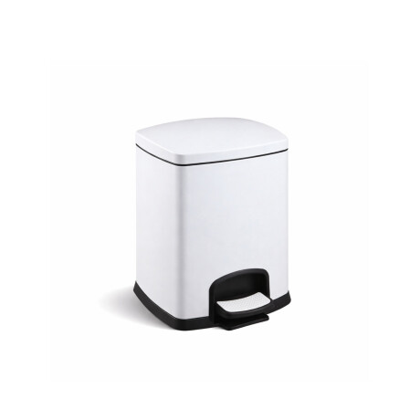 PREMIUM Rectangular 5 L Pedal Bin, Soft-Close / White #1