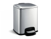 PREMIUM Rectangular 8 L Pedal Bin, Soft-Close / Satin Stainless Steel