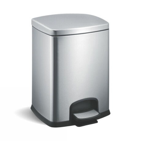 PREMIUM Rectangular 12 L Pedal Bin, Soft-Close / Satin Stainless Steel #1