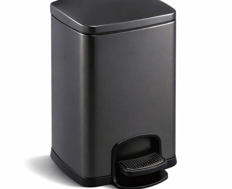 PREMIUM Rectangular Pedal Bin, 20 L, Soft-Close / Matte Black