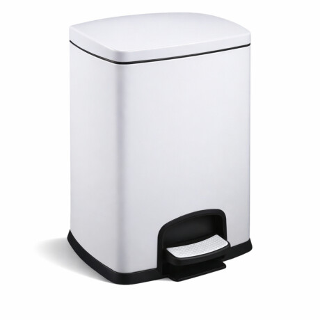 PREMIUM Rectangular 20 L Pedal Bin, Soft-Close / White #1