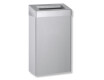 30-liter trash can with open lid, R10 series / brushed stainless steel