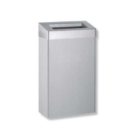 30-liter trash can with open lid, R10 series / brushed stainless steel #1