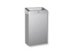 30-liter trash can with open lid, R1 series / brushed stainless steel