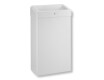 30-liter trash can with open lid, R1 series / stainless steel, matte white