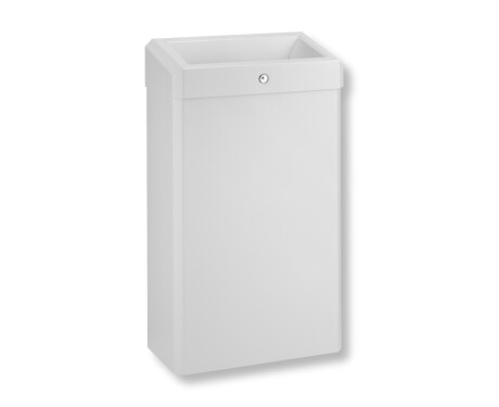 30-liter trash can with open lid, R1 series / stainless steel, matte white