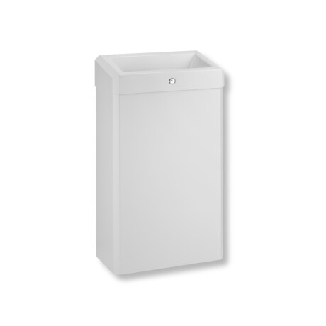 30-liter trash can with open lid, R1 series / stainless steel, matte white #1