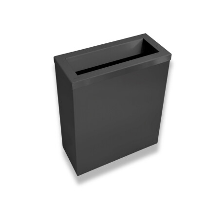 25L Trash Can, Lid with Opening / Stainless Steel, Matte Black #1