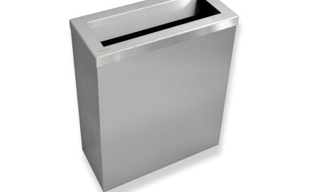 25L Trash Can, Lid with Opening / Brushed Stainless Steel
