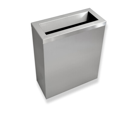 25L Trash Can, Lid with Opening / Brushed Stainless Steel