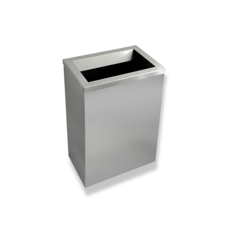 50L trash can, lid with a slot / brushed stainless steel #1