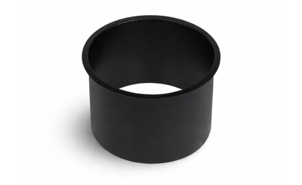 Round countertop trash can collar, Ø150 / matte black stainless steel