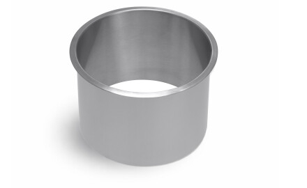 Round countertop trash can collar, Ø150 / brushed stainless steel