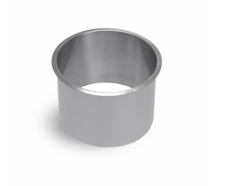 Round countertop trash can collar, Ø150 / brushed stainless steel