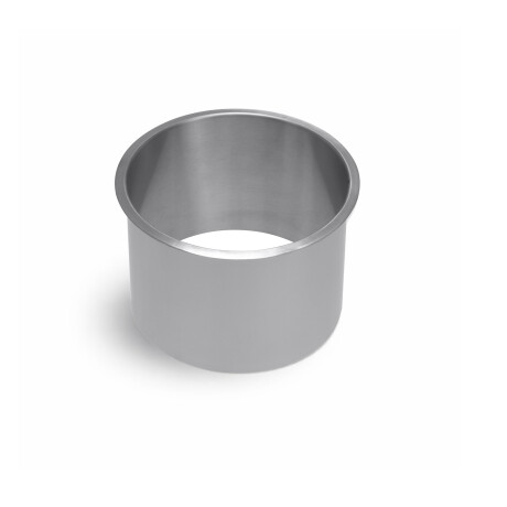 Round countertop trash can collar, Ø150 / brushed stainless steel #1