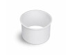 Round countertop trash can collar, Ø150 / matte white stainless steel