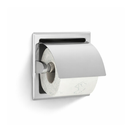 Toilet Paper Holder / Flush-Mounted / Polished Steel #1