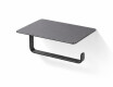 Toilet paper holder / with shelf / matte black