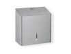 Square toilet paper dispenser for rolls up to Ø19 cm, R10 series / brushed stainless steel
