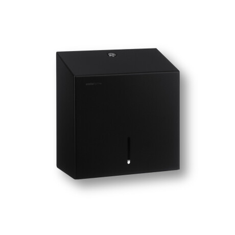 Square toilet paper dispenser for rolls up to Ø19 cm, R1 series / matte black stainless steel #1
