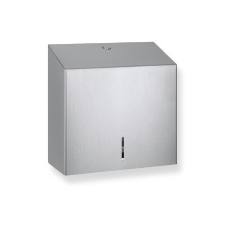 Square toilet paper dispenser for rolls up to Ø19 cm, R1 series / brushed steel #1