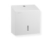 Square toilet paper dispenser for rolls up to Ø19 cm, R1 series / stainless steel, matte white