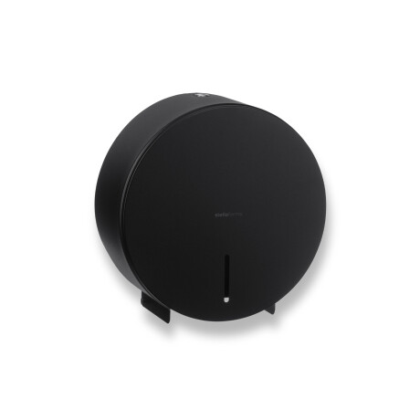Round toilet paper holder for rolls up to Ø 19 cm, R1 series / matte black stainless steel #1