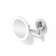 3x magnifying cosmetic mirror, round, LED-backlit, with smooth light color adjustment, tiltable, dual-arm / chrome #1