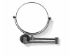 Compact mirror, straight / 3x magnification, round, tilting, dual-arm / matte black