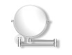 Compact mirror, straight / 3x magnification, round, tiltable, dual-arm / chrome